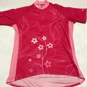 SUGOI Cycling Jersey Cherry Blossoms Floral Pink